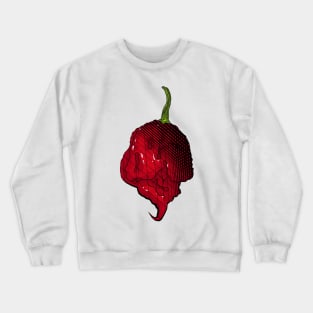 Habanero Chilli Pepper Sticker Spicy Hot Jalapeno Carolina Reaper Crewneck Sweatshirt